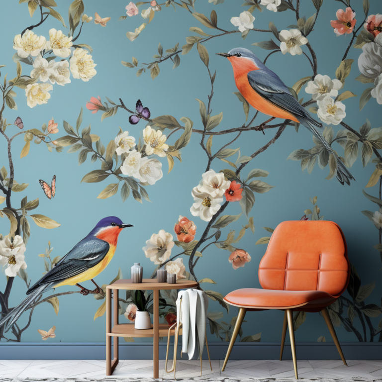peel and stick wallpaper birds