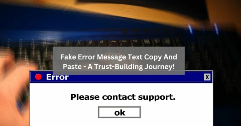Fake Error Message Text Copy And Paste