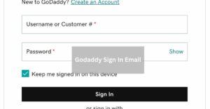 Godaddy Sign In Email