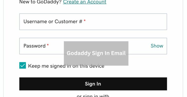 Godaddy Sign In Email